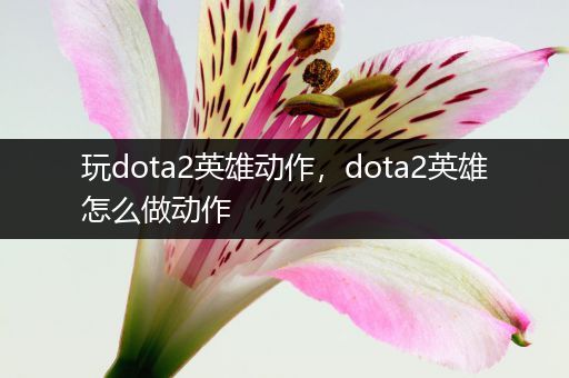 玩dota2英雄动作，dota2英雄怎么做动作