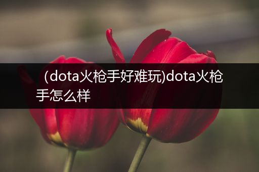 （dota火枪手好难玩)dota火枪手怎么样