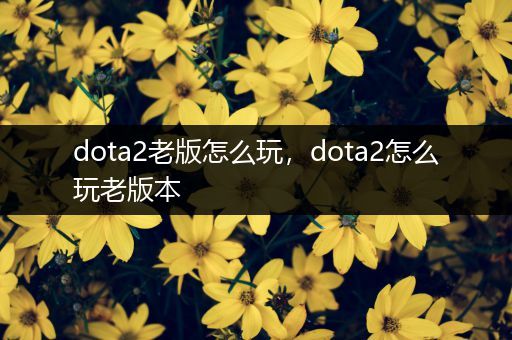 dota2老版怎么玩，dota2怎么玩老版本