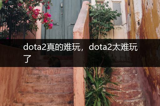 dota2真的难玩，dota2太难玩了