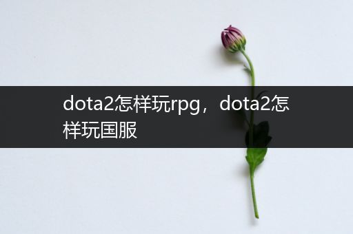 dota2怎样玩rpg，dota2怎样玩国服