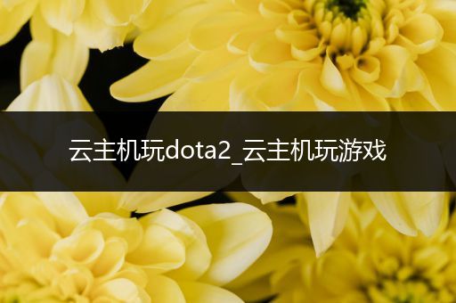 云主机玩dota2_云主机玩游戏