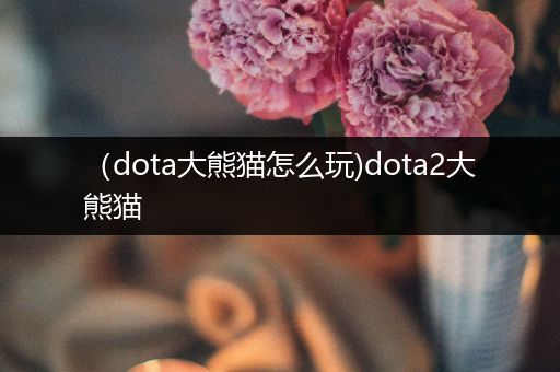 （dota大熊猫怎么玩)dota2大熊猫