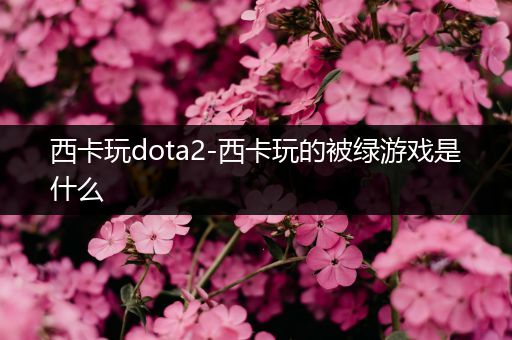 西卡玩dota2-西卡玩的被绿游戏是什么