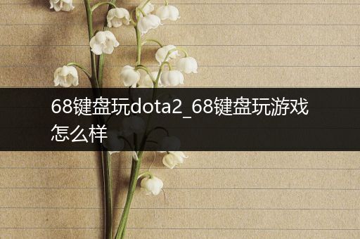 68键盘玩dota2_68键盘玩游戏怎么样