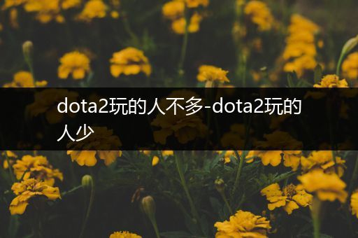 dota2玩的人不多-dota2玩的人少