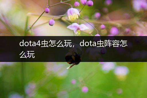 dota4虫怎么玩，dota虫阵容怎么玩