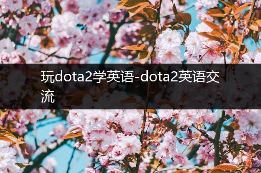 玩dota2学英语-dota2英语交流