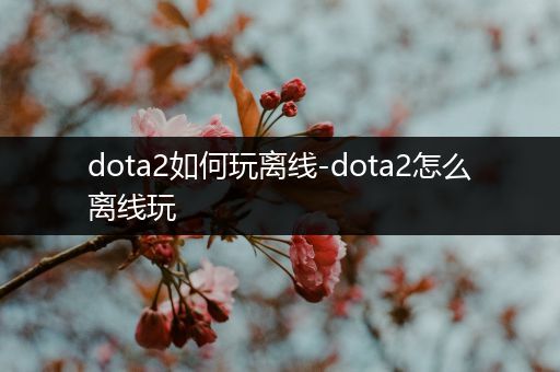 dota2如何玩离线-dota2怎么离线玩