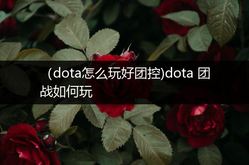 （dota怎么玩好团控)dota 团战如何玩