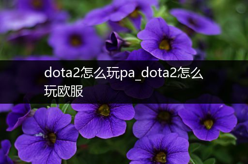 dota2怎么玩pa_dota2怎么玩欧服
