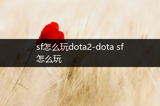 sf怎么玩dota2-dota sf怎么玩