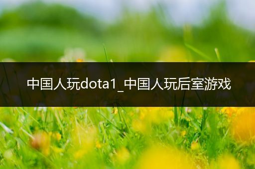 中国人玩dota1_中国人玩后室游戏