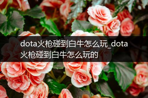 dota火枪碰到白牛怎么玩_dota火枪碰到白牛怎么玩的
