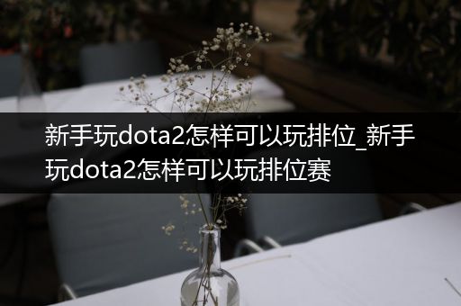 新手玩dota2怎样可以玩排位_新手玩dota2怎样可以玩排位赛