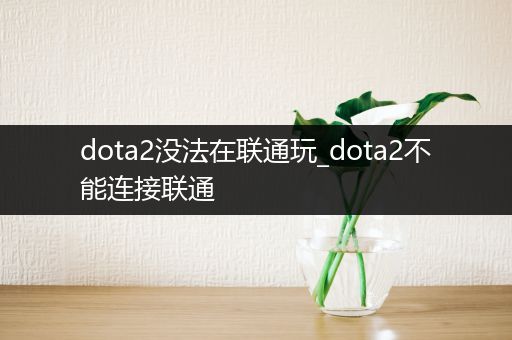 dota2没法在联通玩_dota2不能连接联通