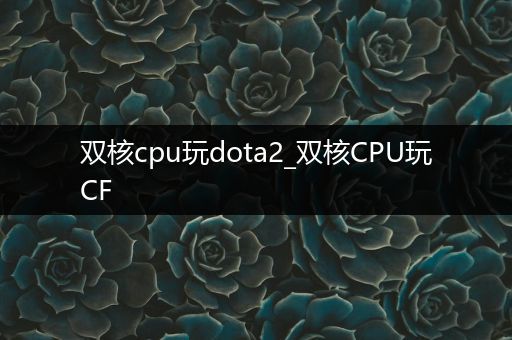 双核cpu玩dota2_双核CPU玩CF