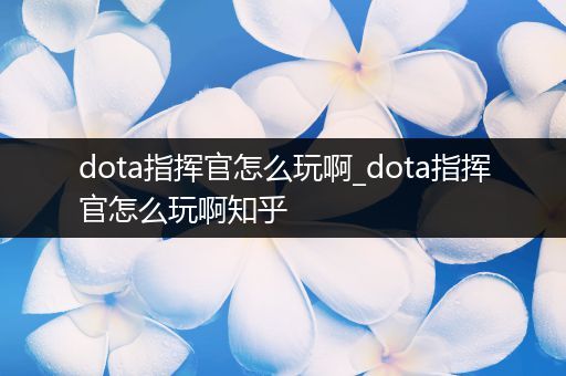 dota指挥官怎么玩啊_dota指挥官怎么玩啊知乎