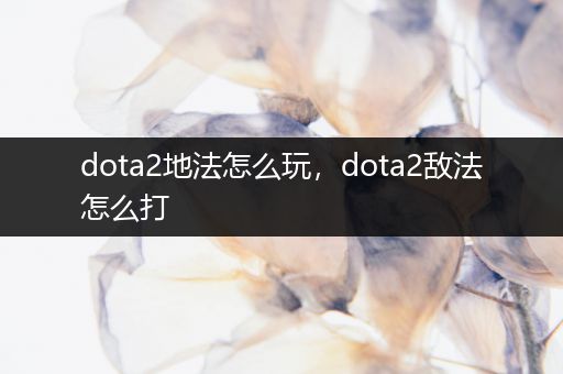 dota2地法怎么玩，dota2敌法怎么打