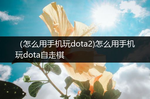 （怎么用手机玩dota2)怎么用手机玩dota自走棋