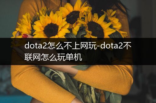 dota2怎么不上网玩-dota2不联网怎么玩单机