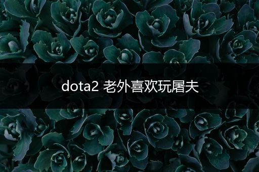 dota2 老外喜欢玩屠夫