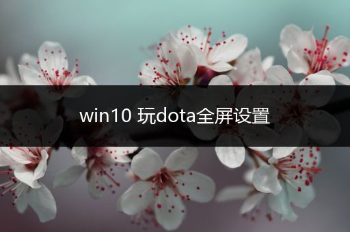 win10 玩dota全屏设置