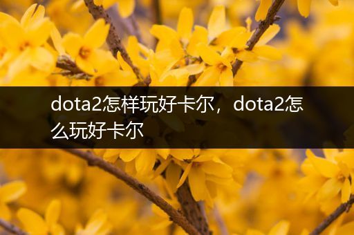 dota2怎样玩好卡尔，dota2怎么玩好卡尔