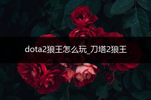 dota2狼王怎么玩_刀塔2狼王