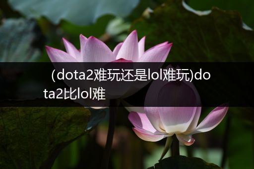 （dota2难玩还是lol难玩)dota2比lol难