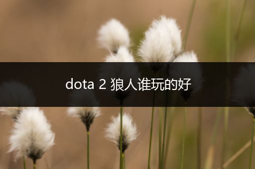 dota 2 狼人谁玩的好