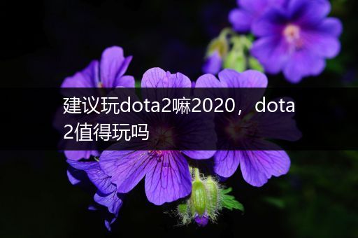 建议玩dota2嘛2020，dota2值得玩吗