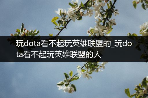 玩dota看不起玩英雄联盟的_玩dota看不起玩英雄联盟的人