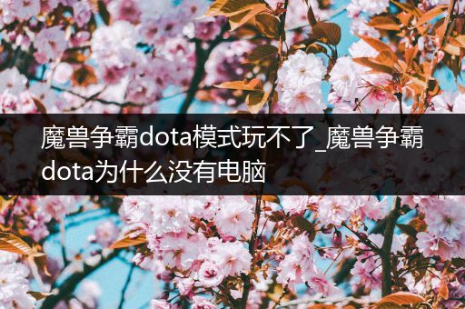 魔兽争霸dota模式玩不了_魔兽争霸dota为什么没有电脑