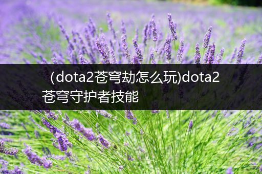 （dota2苍穹劫怎么玩)dota2苍穹守护者技能