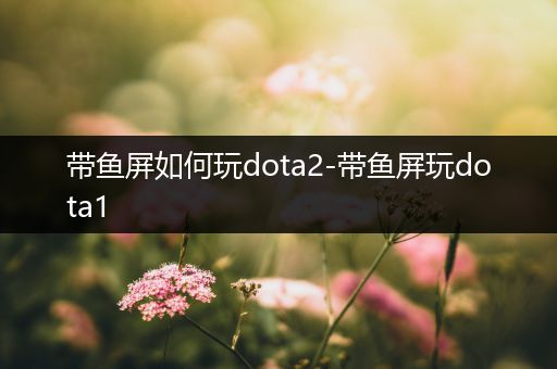 带鱼屏如何玩dota2-带鱼屏玩dota1