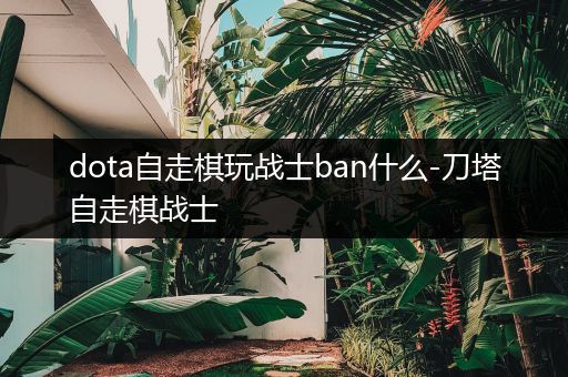 dota自走棋玩战士ban什么-刀塔自走棋战士