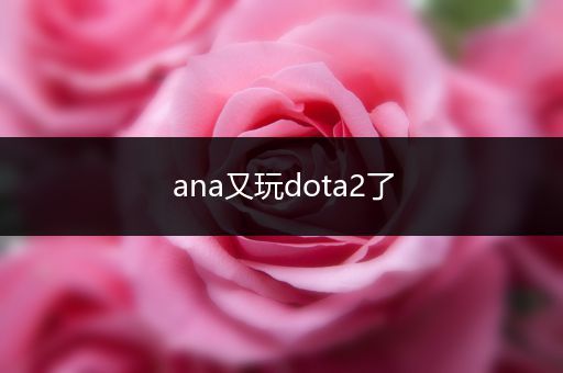 ana又玩dota2了
