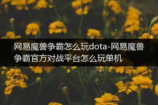 网易魔兽争霸怎么玩dota-网易魔兽争霸官方对战平台怎么玩单机