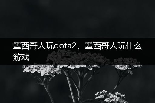 墨西哥人玩dota2，墨西哥人玩什么游戏