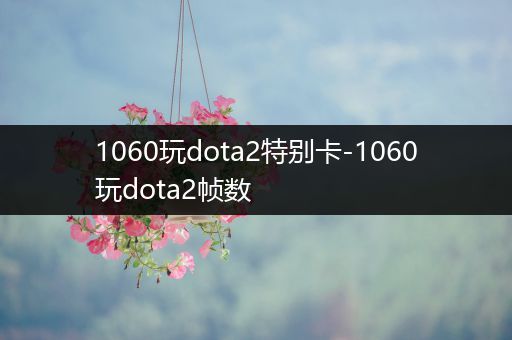 1060玩dota2特别卡-1060玩dota2帧数