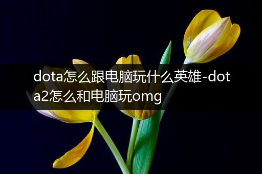 dota怎么跟电脑玩什么英雄-dota2怎么和电脑玩omg