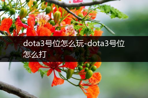 dota3号位怎么玩-dota3号位怎么打