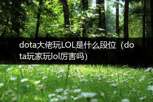 dota大佬玩LOL是什么段位（dota玩家玩lol厉害吗）