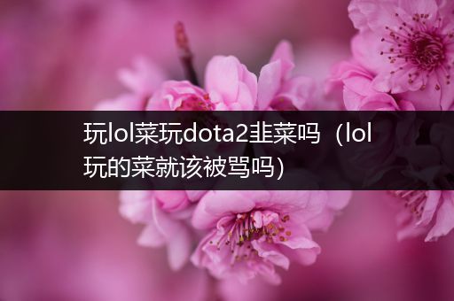 玩lol菜玩dota2韭菜吗（lol玩的菜就该被骂吗）