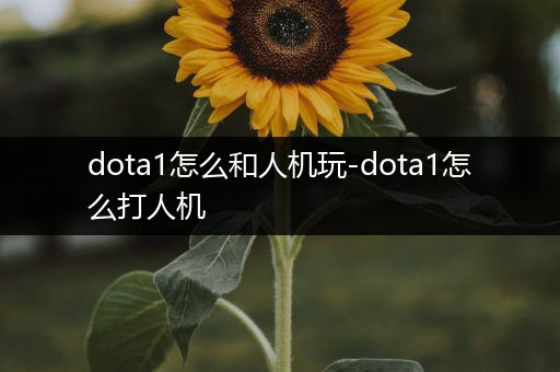 dota1怎么和人机玩-dota1怎么打人机