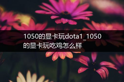 1050的显卡玩dota1_1050的显卡玩吃鸡怎么样