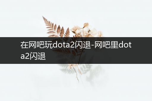 在网吧玩dota2闪退-网吧里dota2闪退