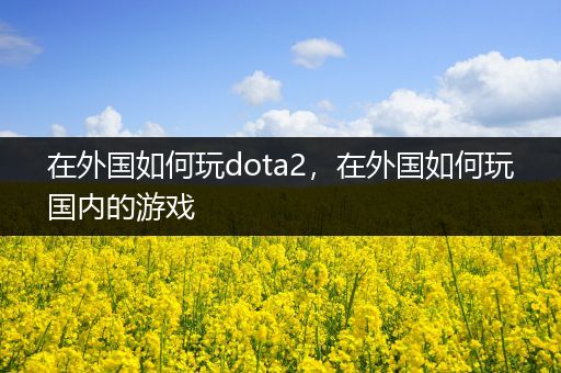 在外国如何玩dota2，在外国如何玩国内的游戏