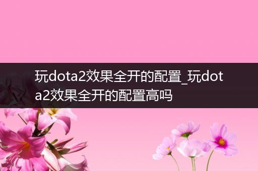 玩dota2效果全开的配置_玩dota2效果全开的配置高吗